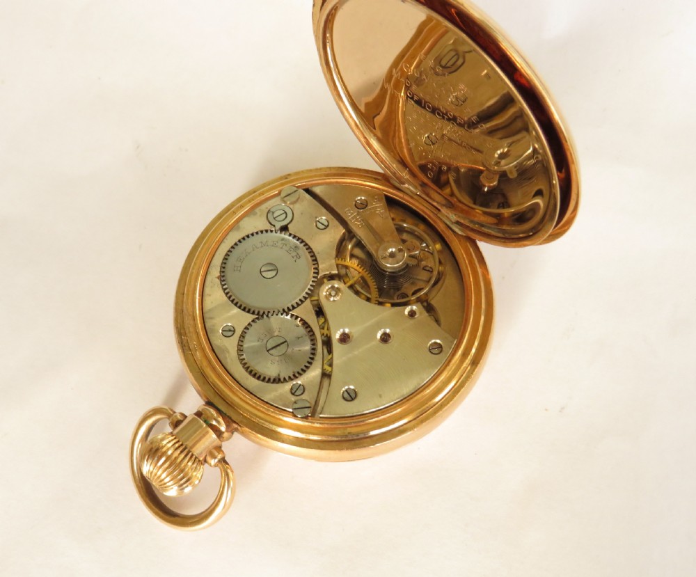 1930s Hexameter half hunter pocket watch, Mansfield View V