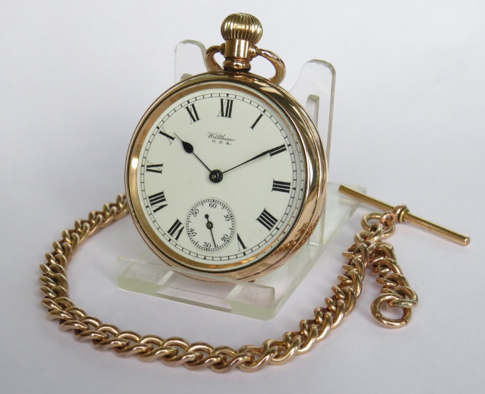 Antique Waltham Bartlett pocket watch and chain