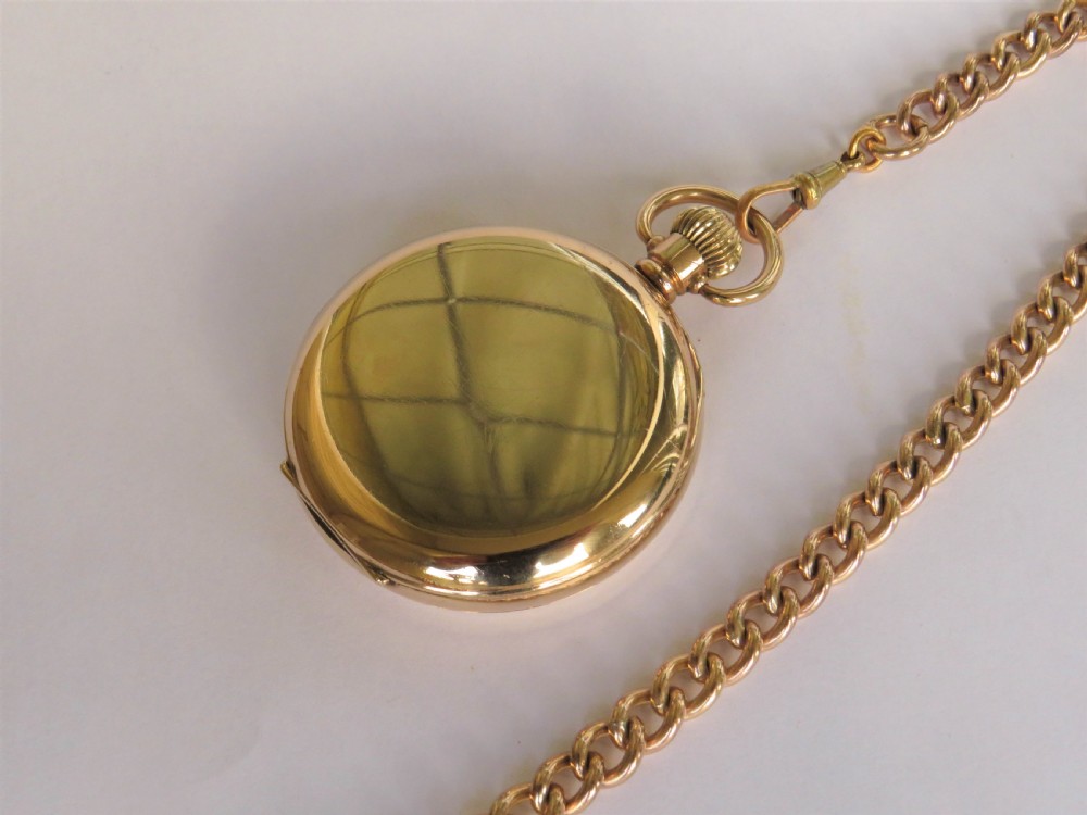Antique Waltham Bartlett pocket watch and chain View IV