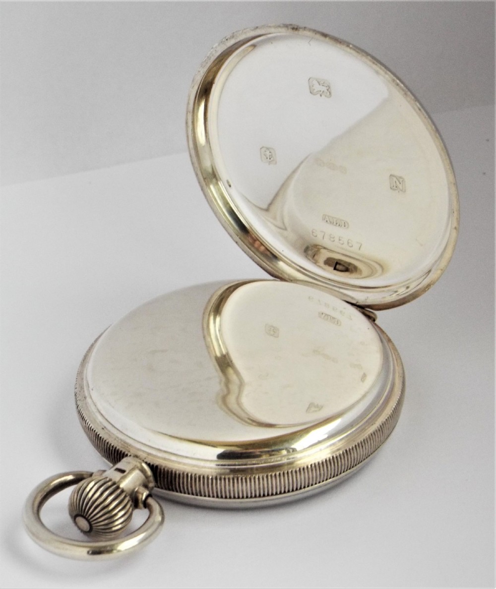 1930s Meyer & Studeli silver pocket watch. View III