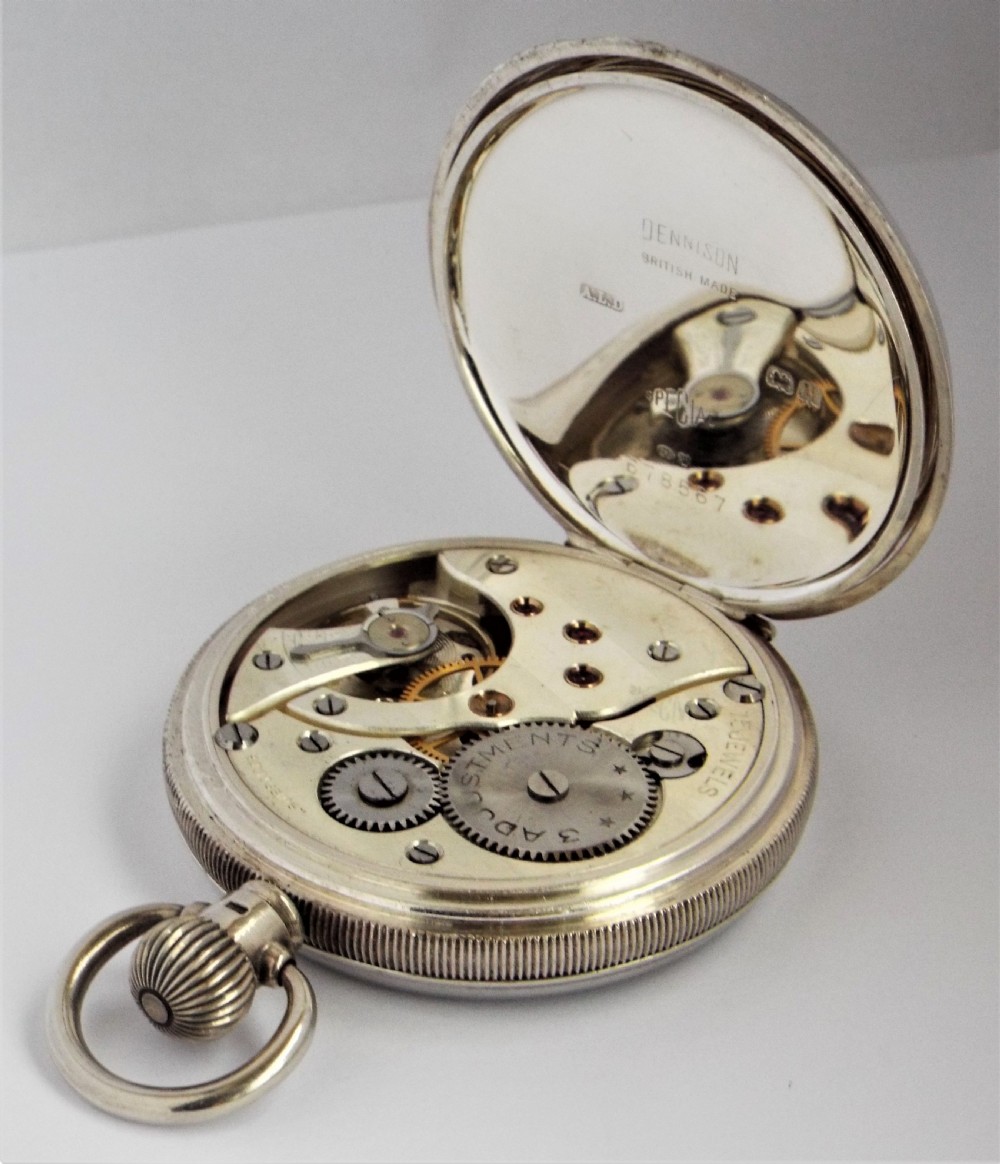 1930s Meyer & Studeli silver pocket watch. View IV