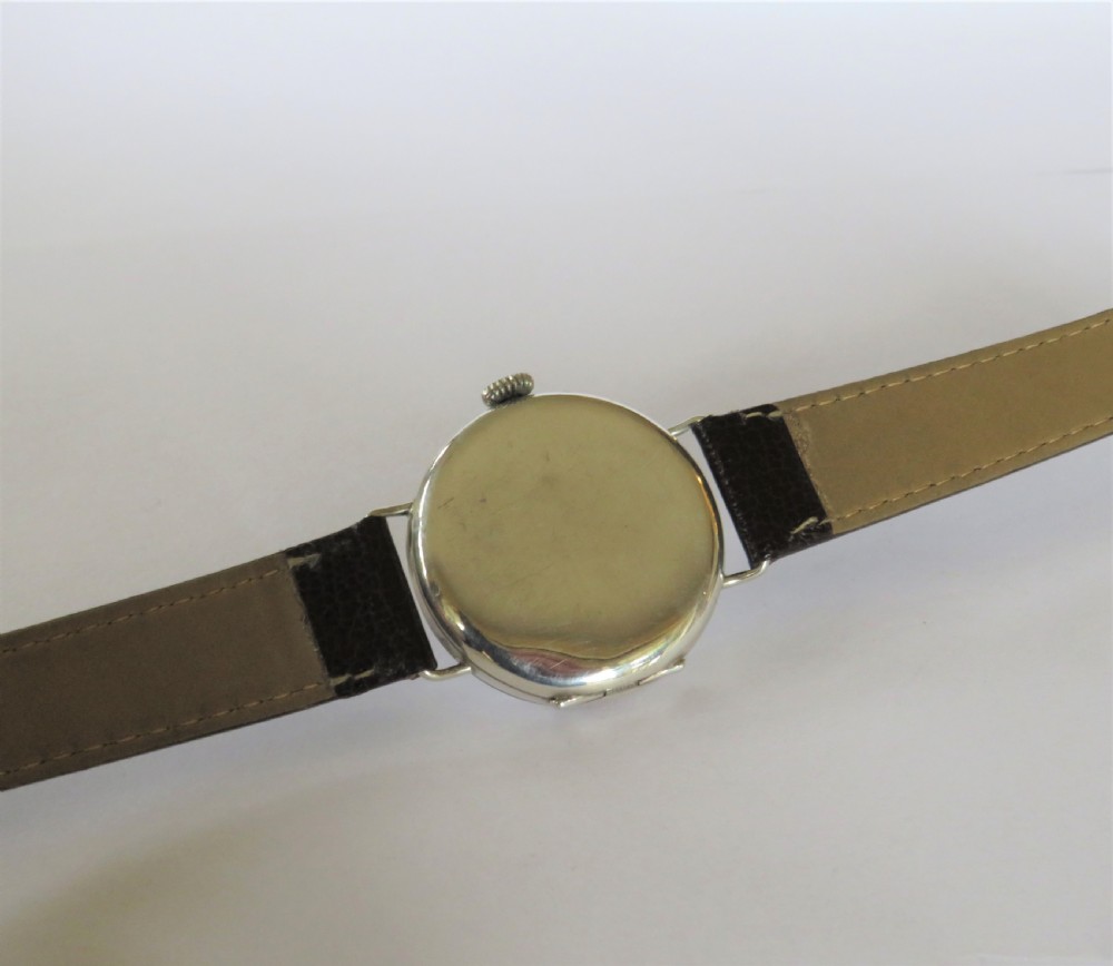 Gents 1927 silver wrist watch View V