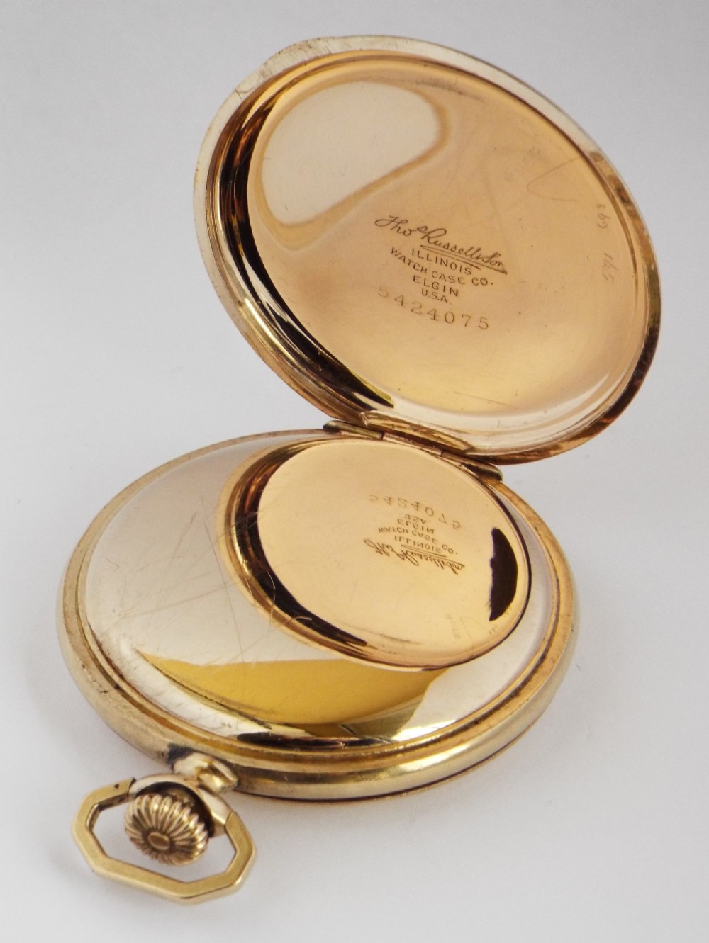 A 1930s Thomas Russell full hunter pocket watch. View IV