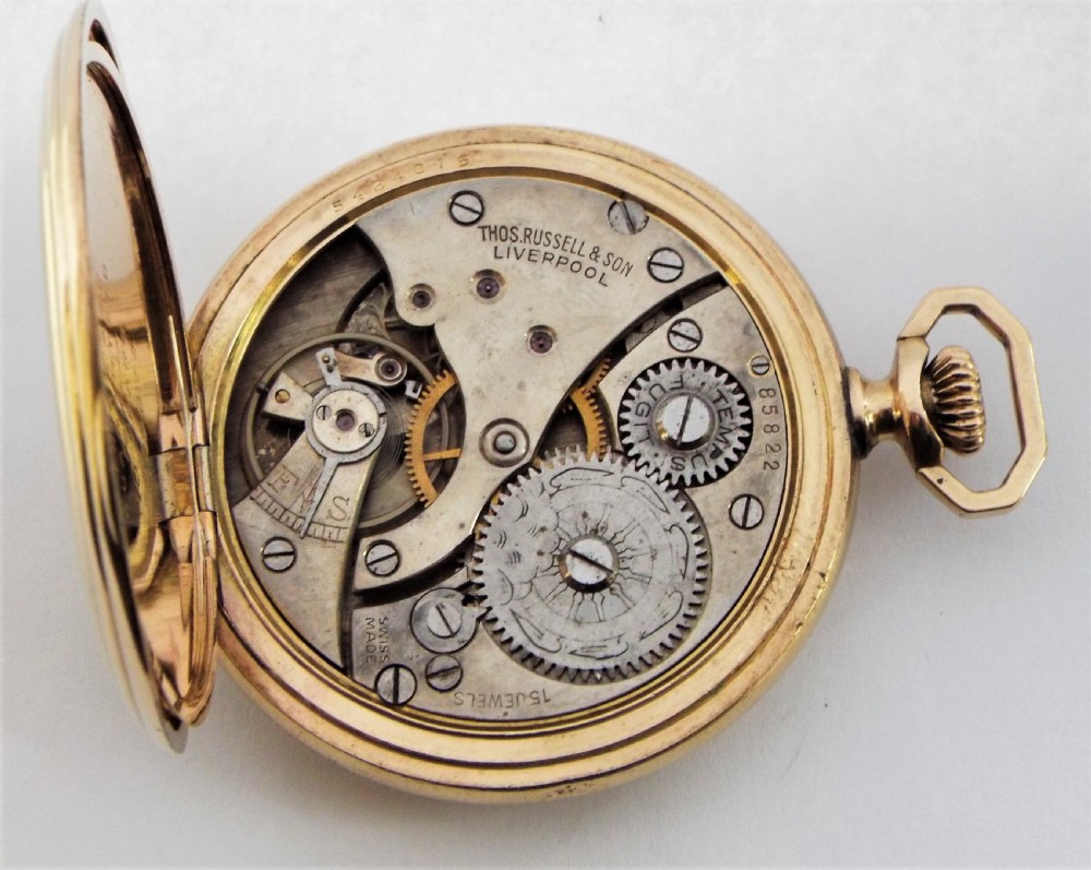 A 1930s Thomas Russell full hunter pocket watch. View VI