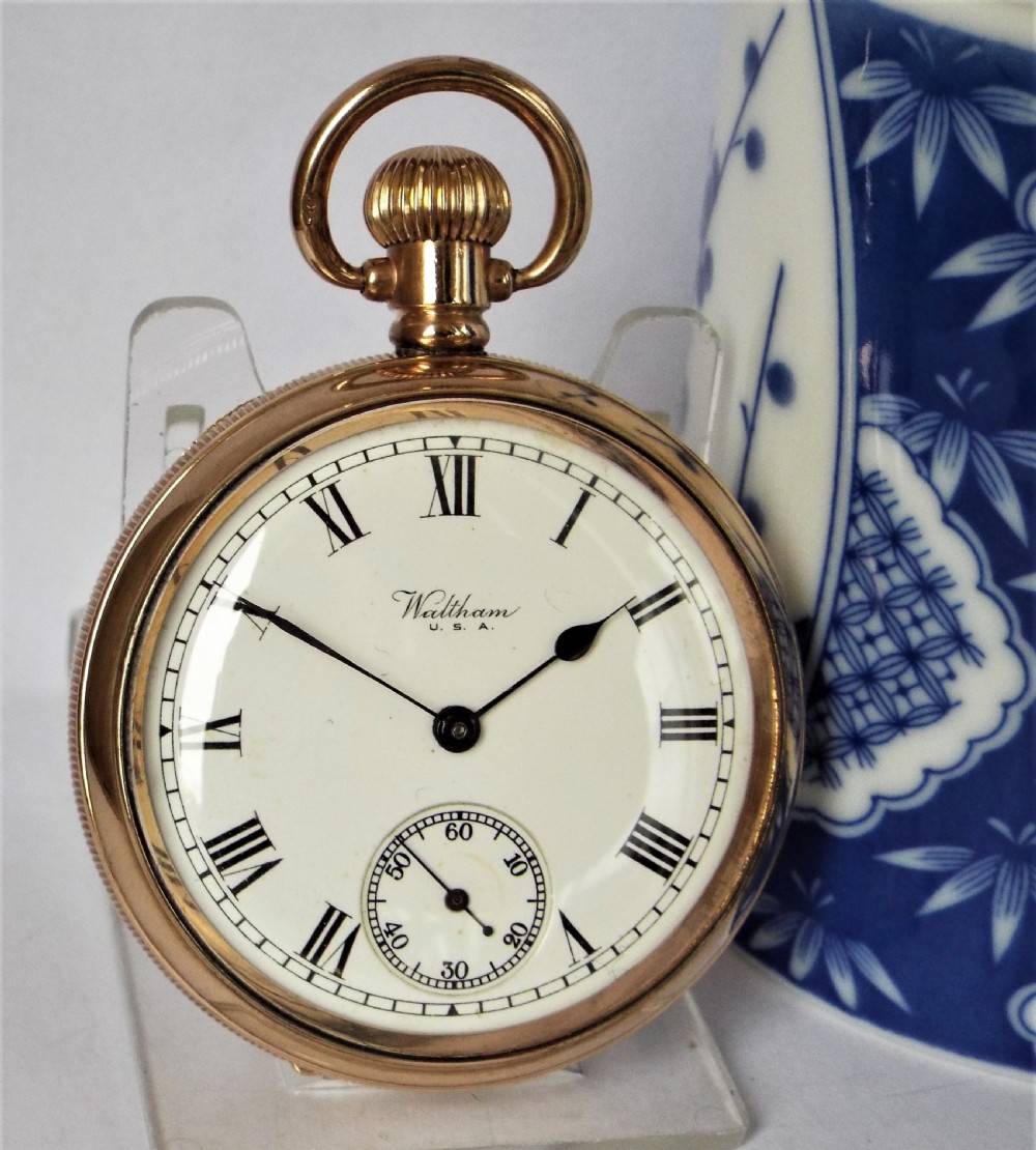 Vintage 1920s Waltham pocket watch.