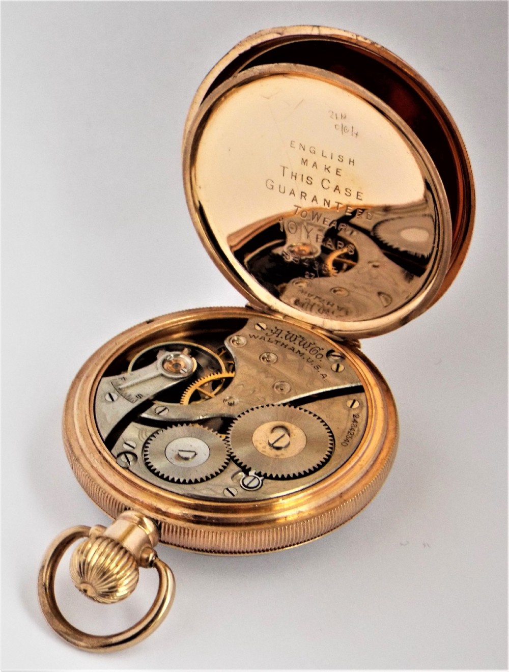 Vintage 1920s Waltham pocket watch. View IV
