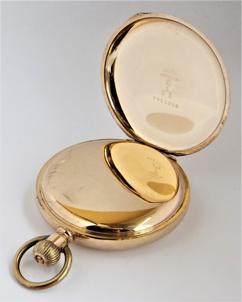 Antique 1909 Elgin full hunter pocket watch.  View IV