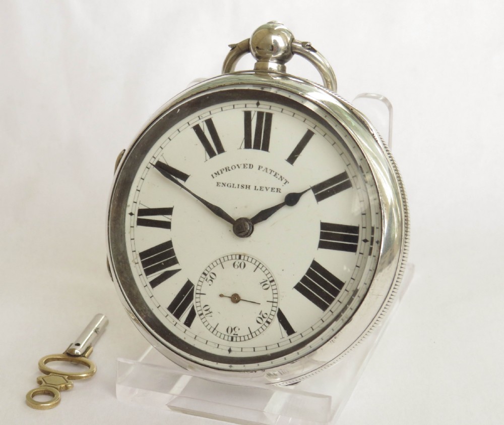 Large antique silver Lancashire Watch Co pocket watch