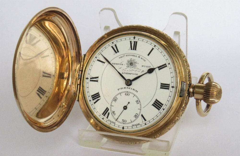 Thomas Russell “Premier” full hunter pocket watch