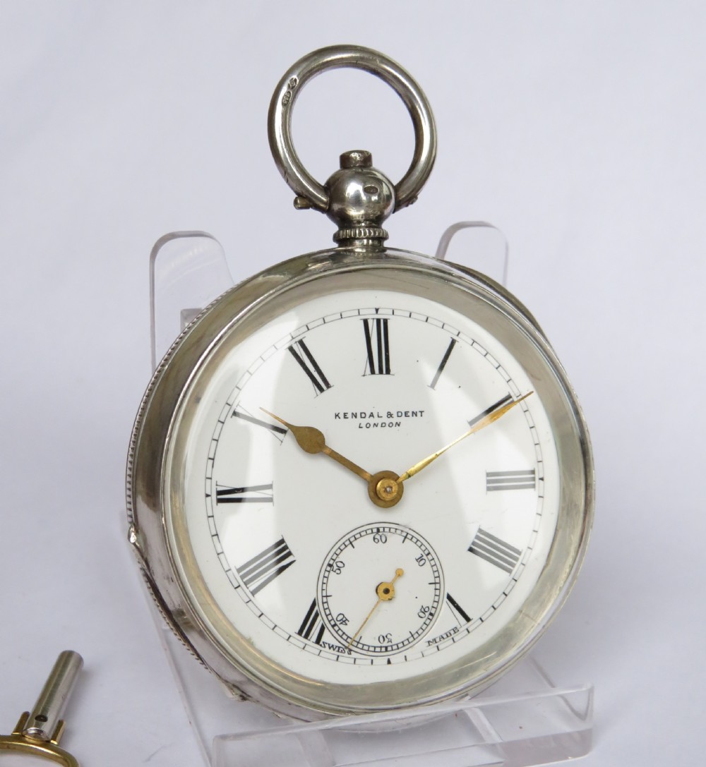 Antique silver Kendal & Dent pocket watch View II