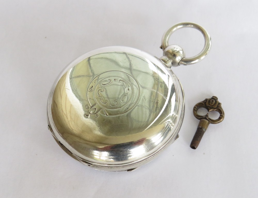 Antique silver Waltham pocket watch View III