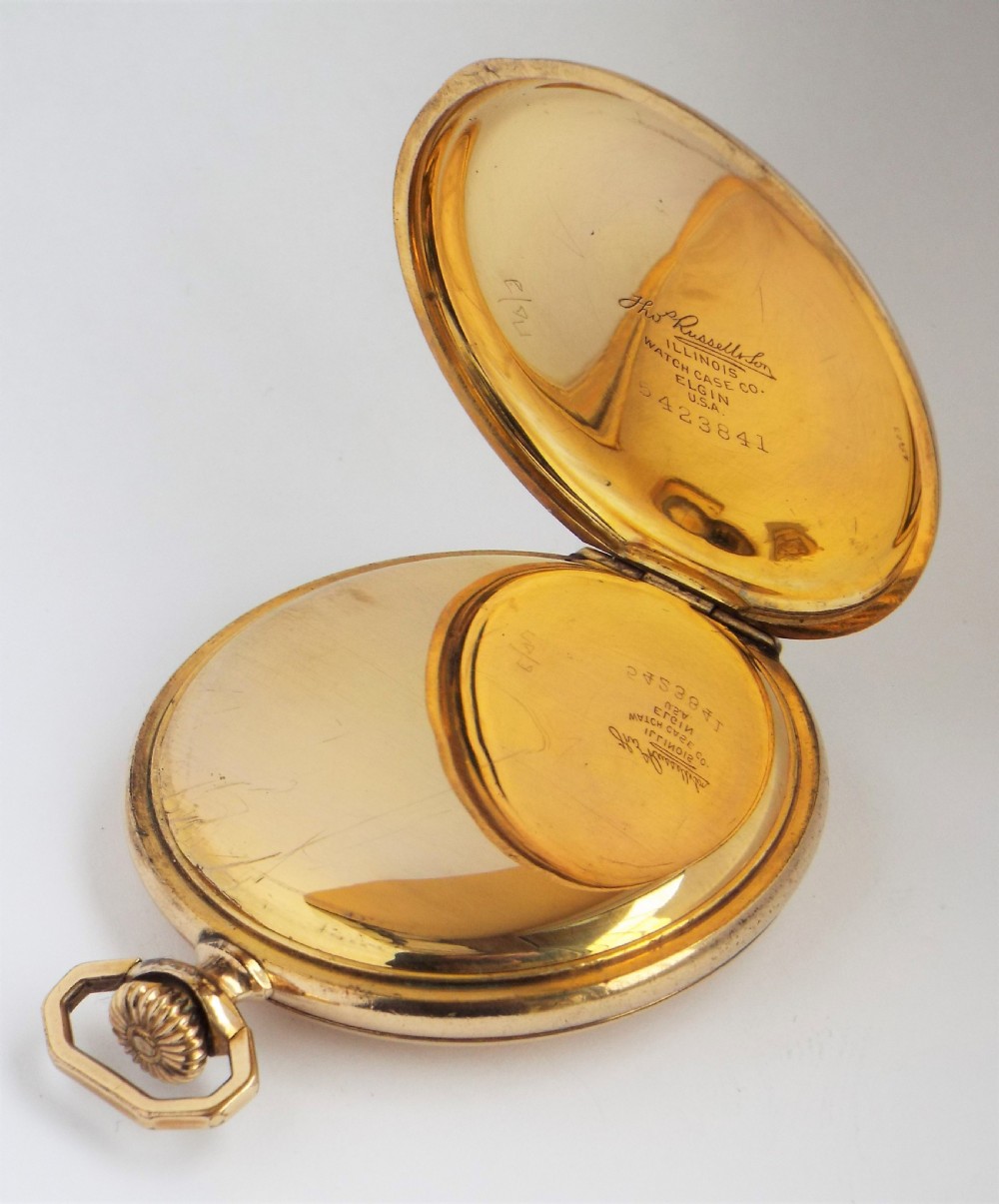 A 1930s Thomas Russell full hunter pocket watch. View IV