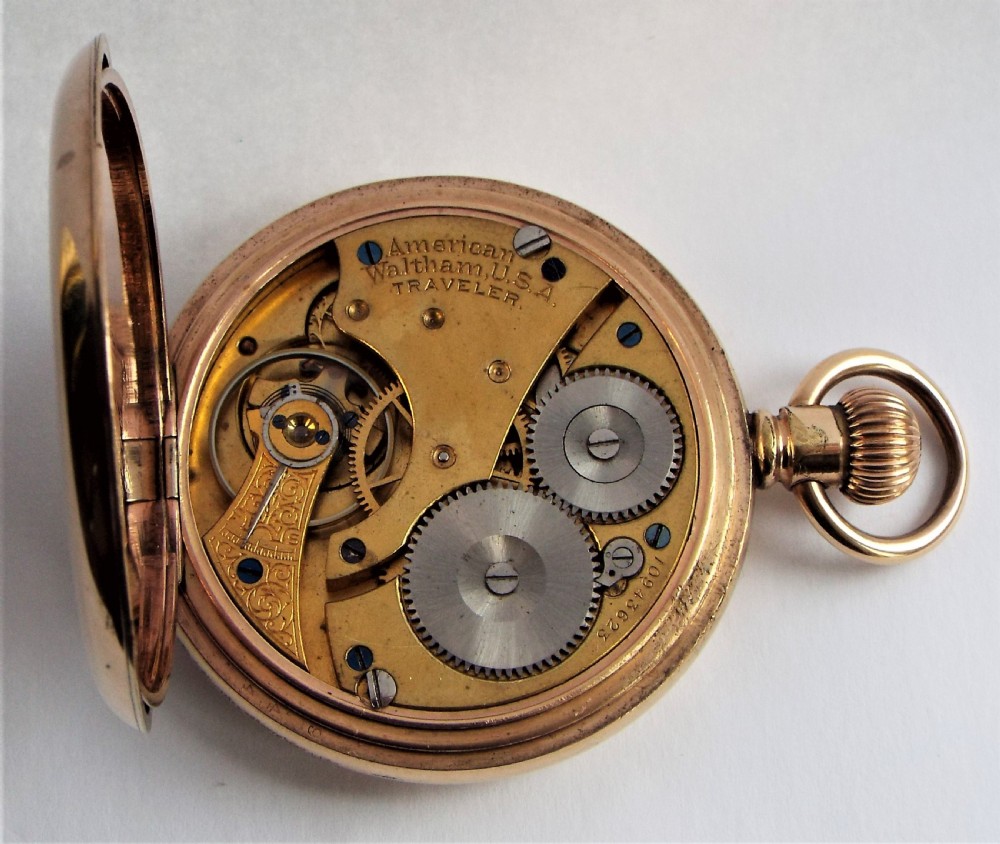 Antique 1901 Waltham full hunter pocket watch View VI