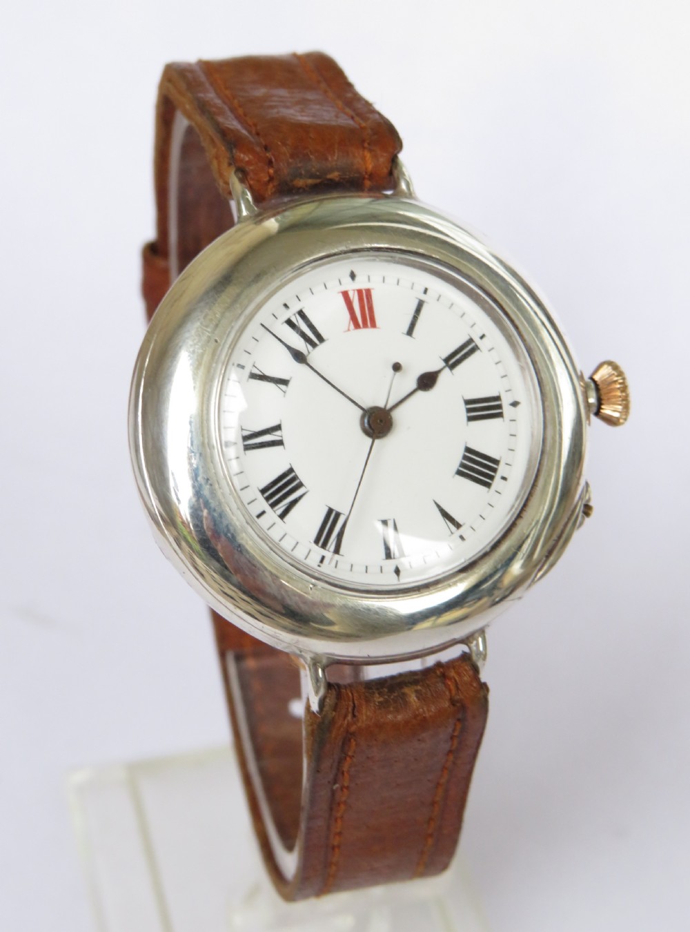 1909 gents silver Longines wrist watch, Sir John Bennett View II