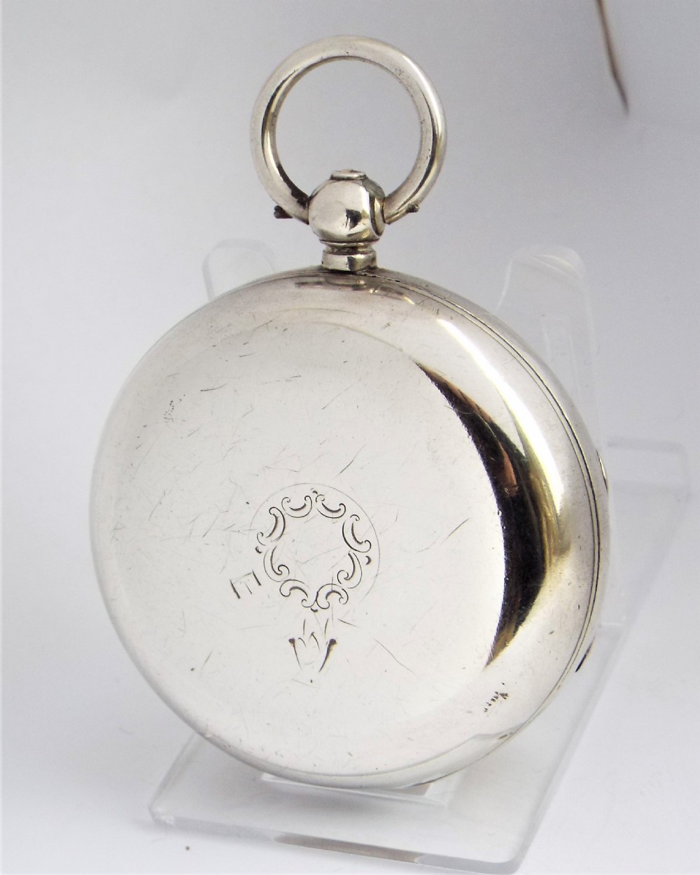 Antique silver Lancashire Watch Company pocket watch. View II
