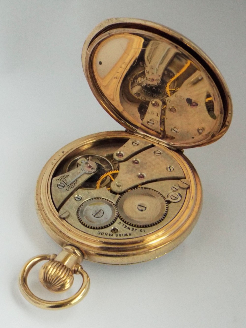 1920s Revue stem winding pocket watch. View IV
