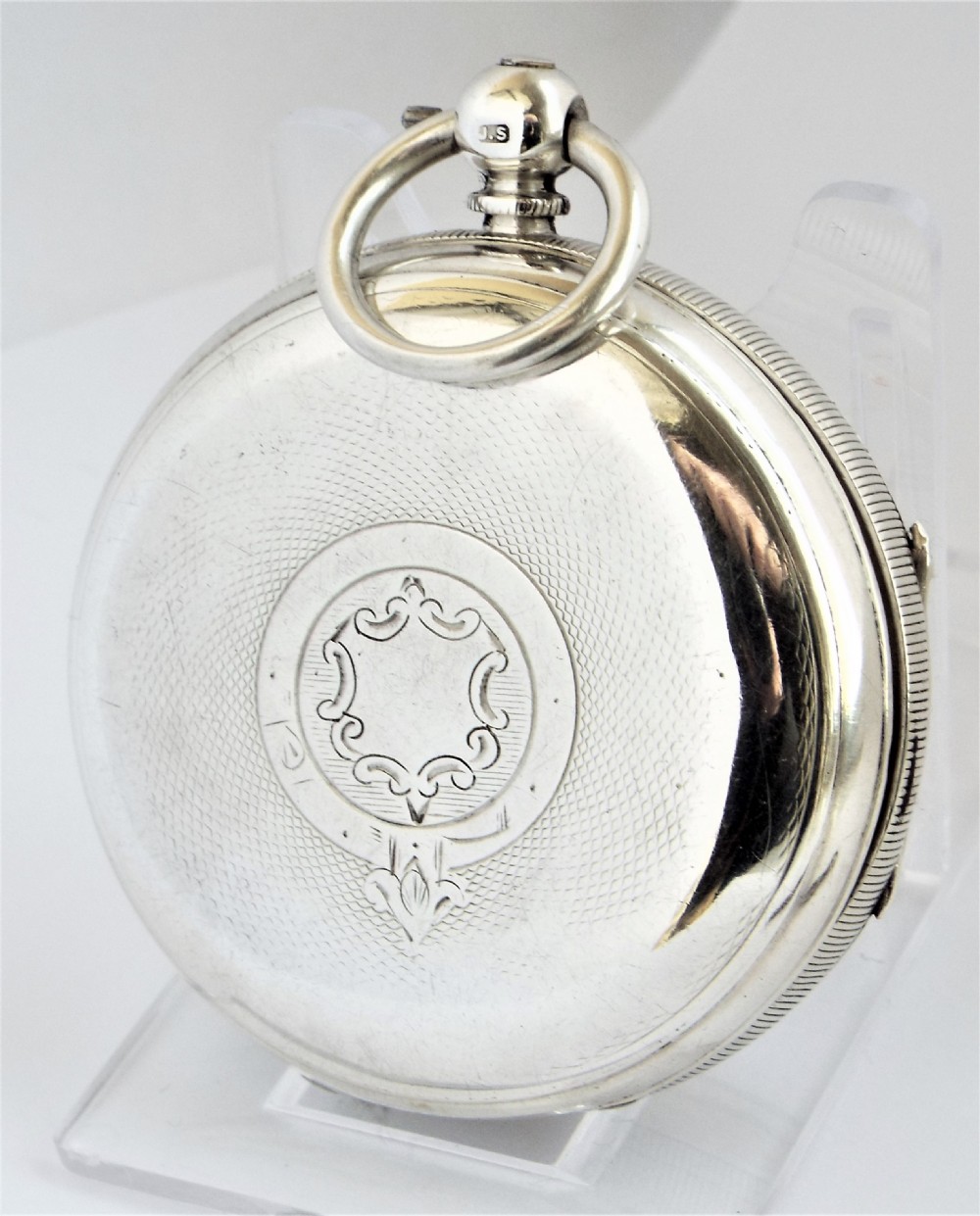 1889 silver fusee pocket watch, Burnett Durham. View II