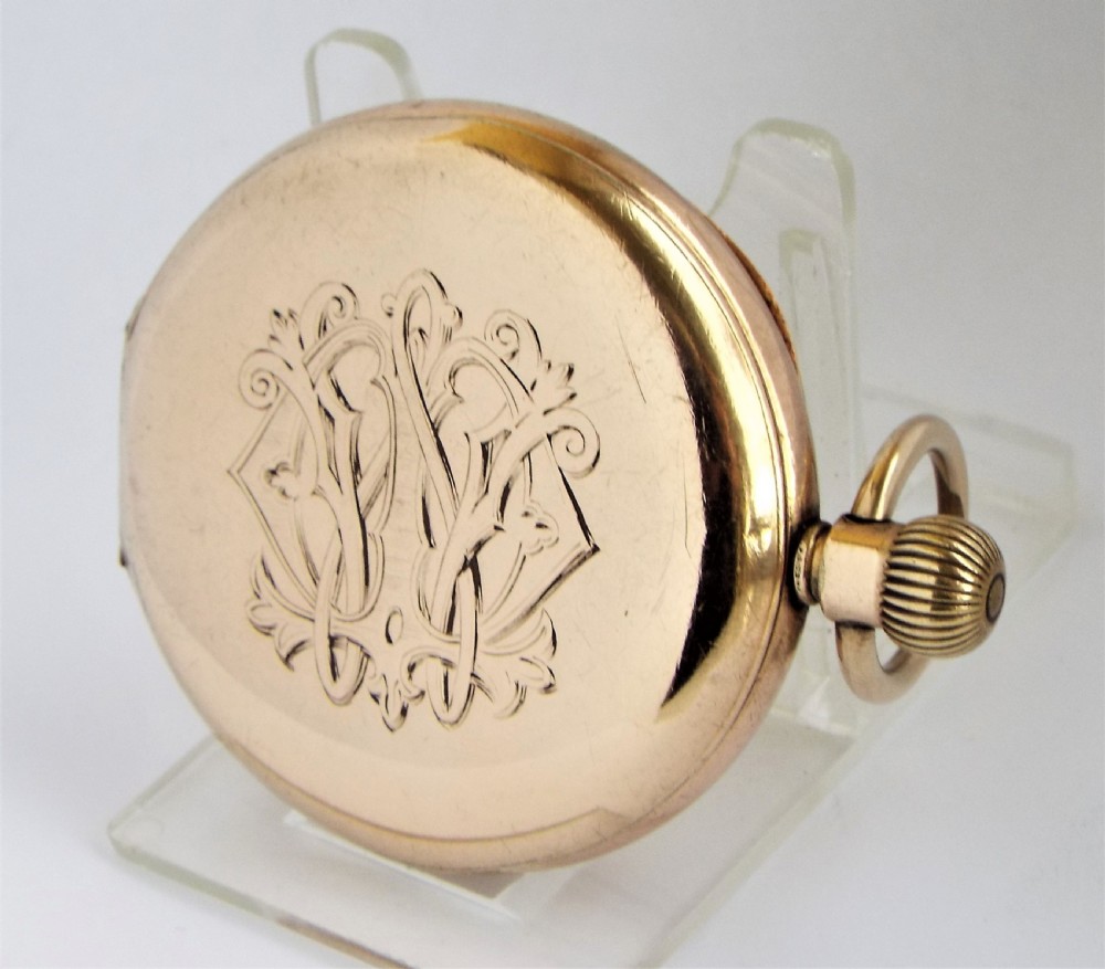 Antique 1896 Waltham full hunter pocket watch. View II