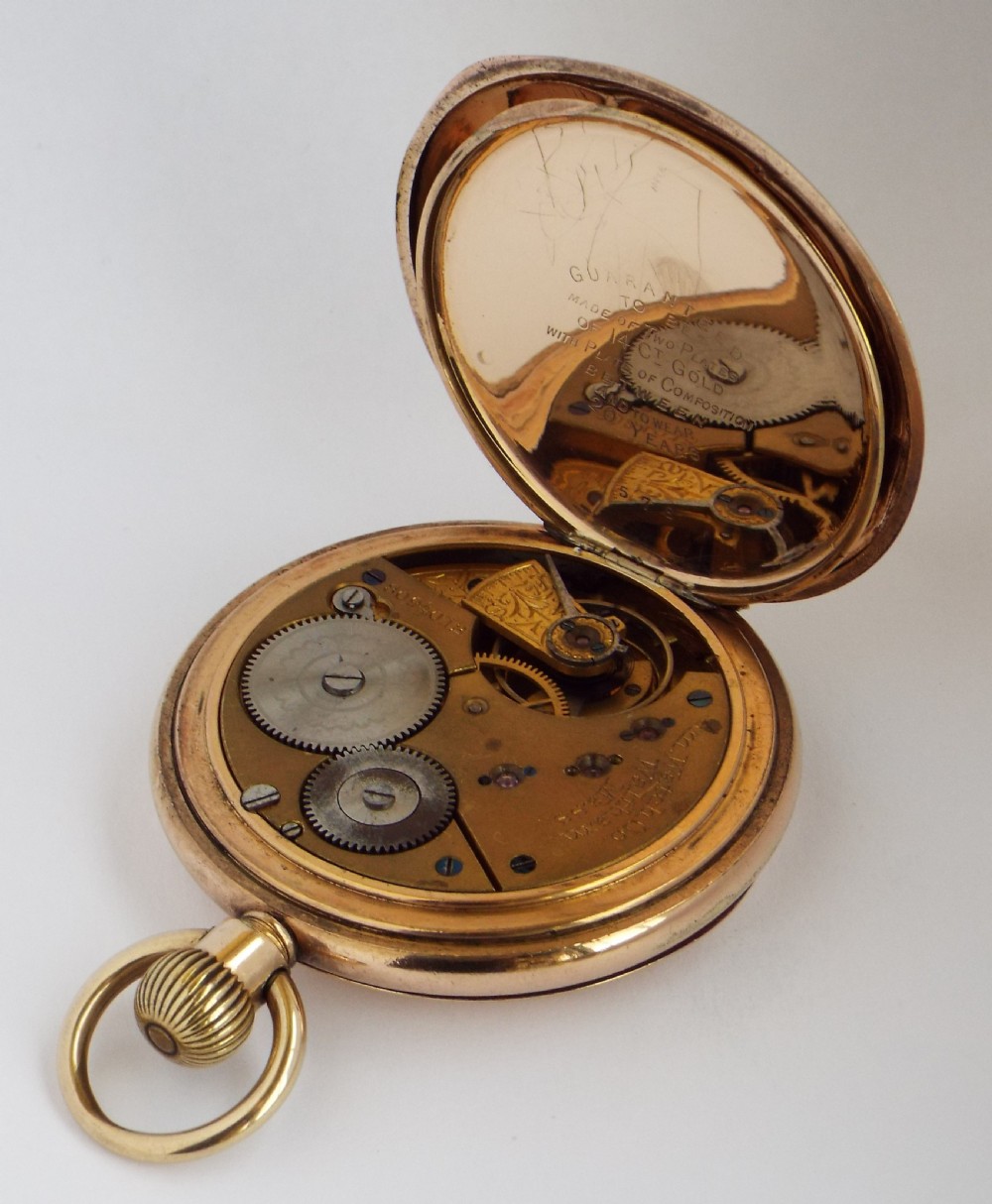 Antique 1896 Waltham full hunter pocket watch. View VI