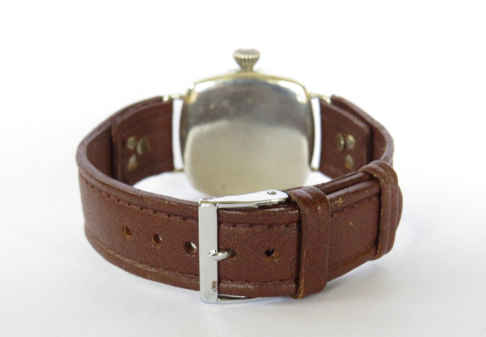 Gents 1920s Omega Regina silver wrist watch View V