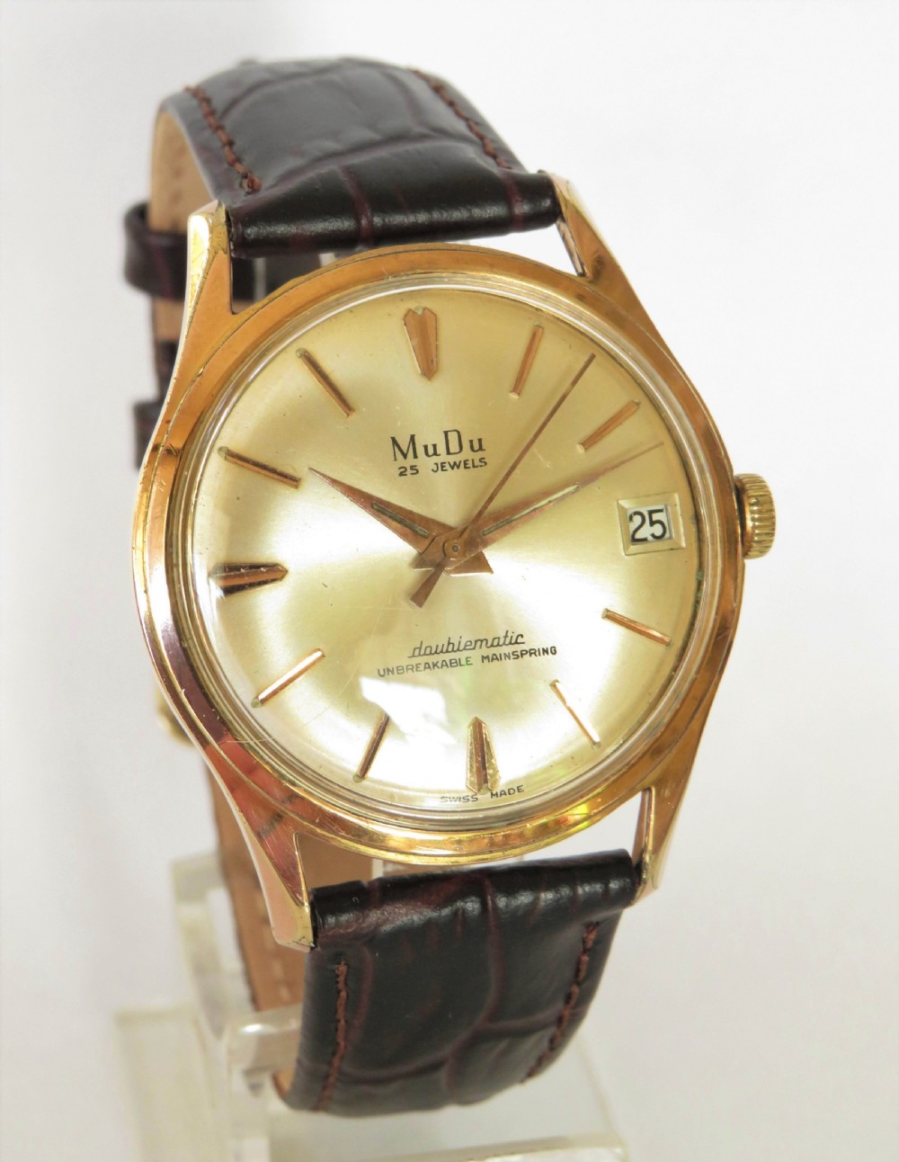 Gents MuDu Doublematic wrist watch, c1960 View II