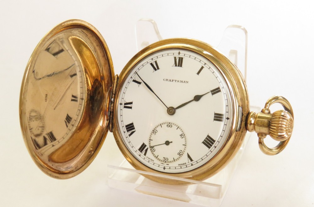 1920s Craftsman full hunter pocket watch