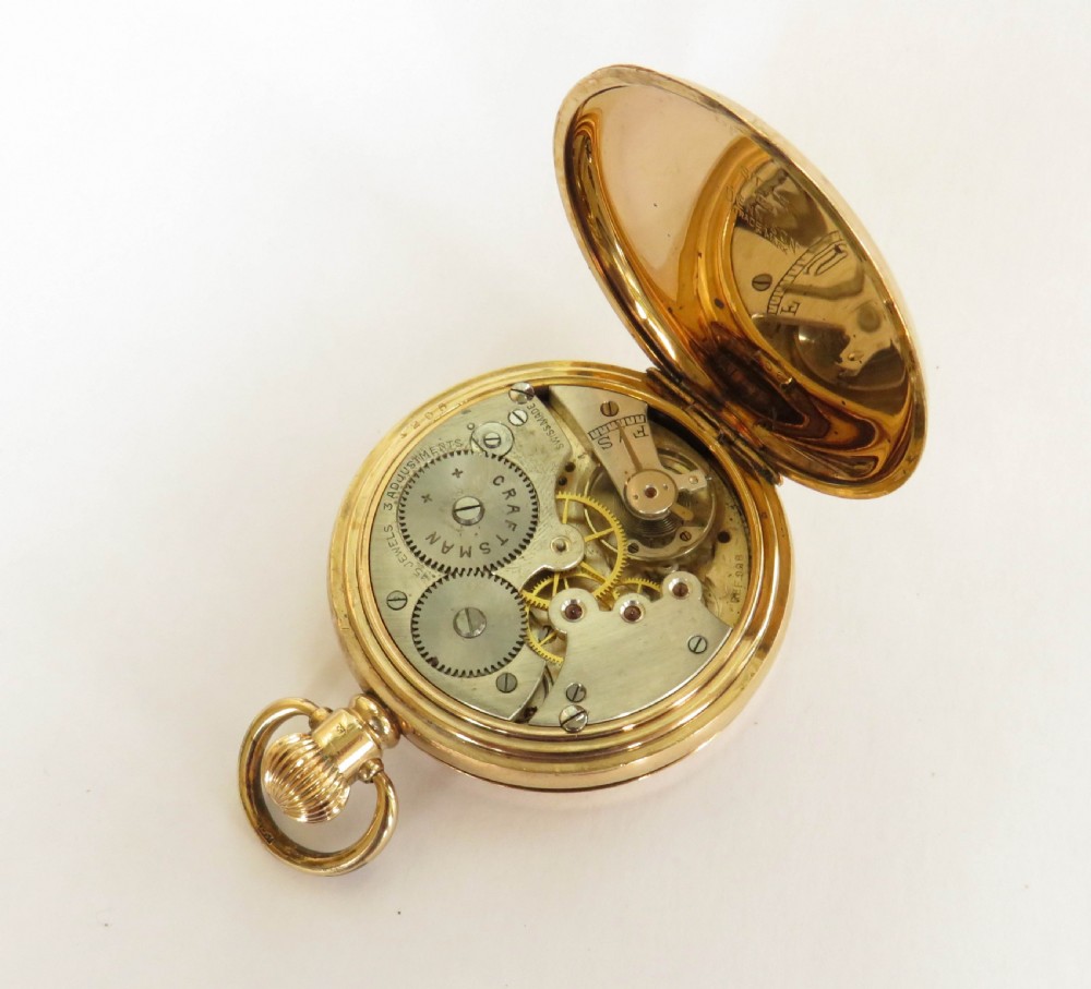 1920s Craftsman full hunter pocket watch View II