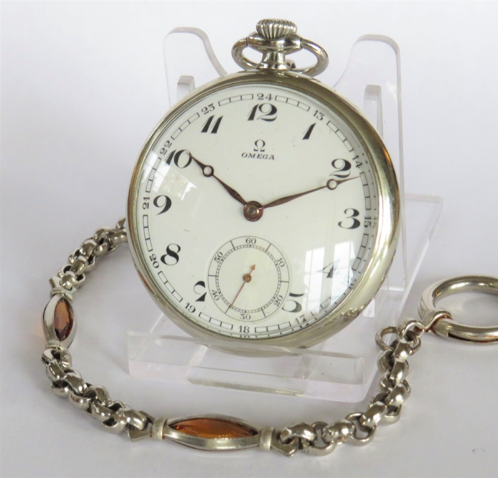 1930s Omega pocket watch and chain