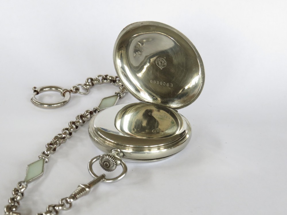 1920s Omega pocket watch and chain View IV
