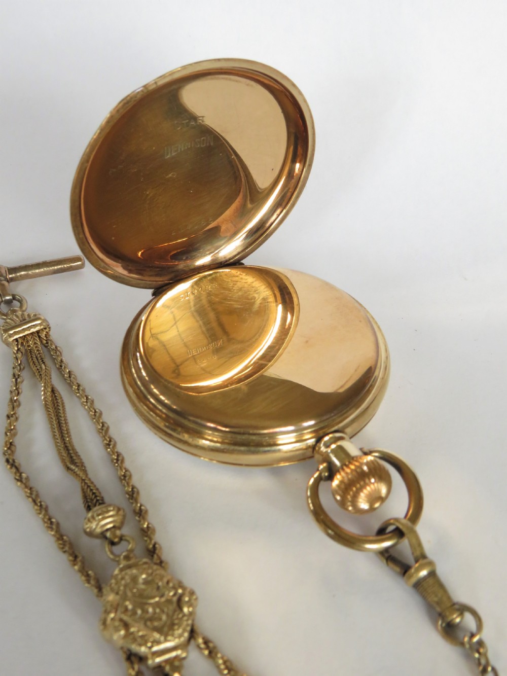 1930s Waltham pocket watch and albert View IV