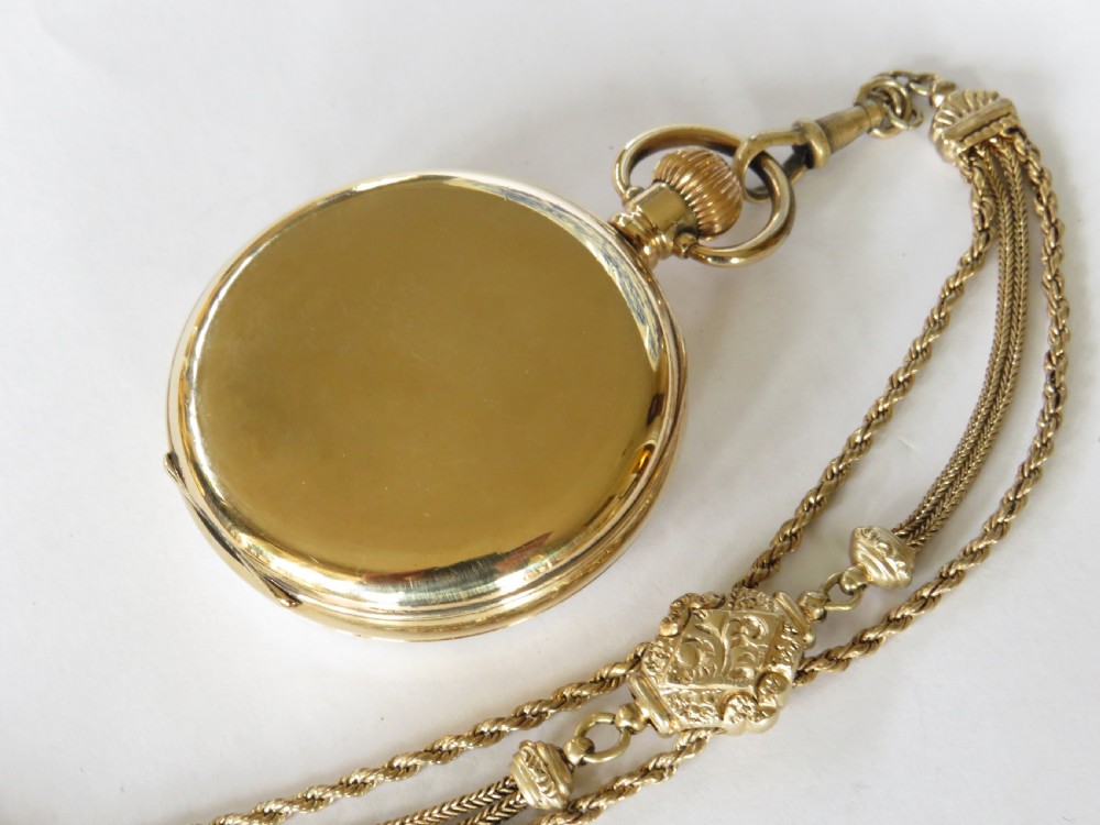 1930s Waltham pocket watch and albert View V