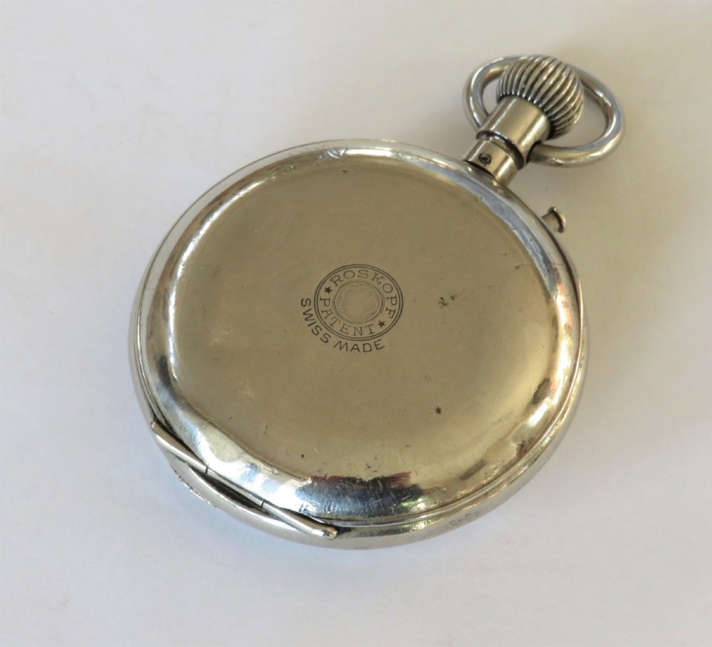 Rare antique Roskopf patent 'yoga' pocket watch View IV