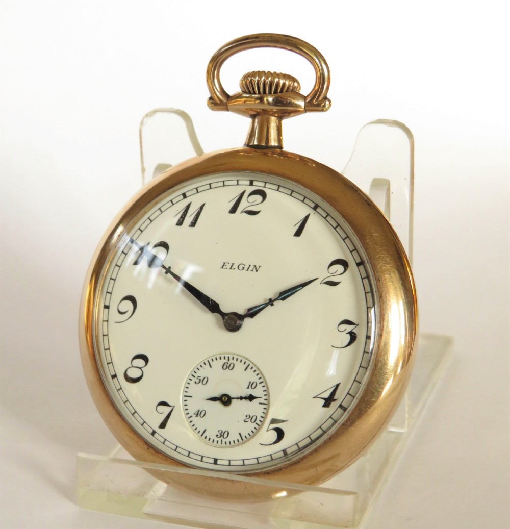 Vintage 1920s Elgin stem winding pocket watch View II