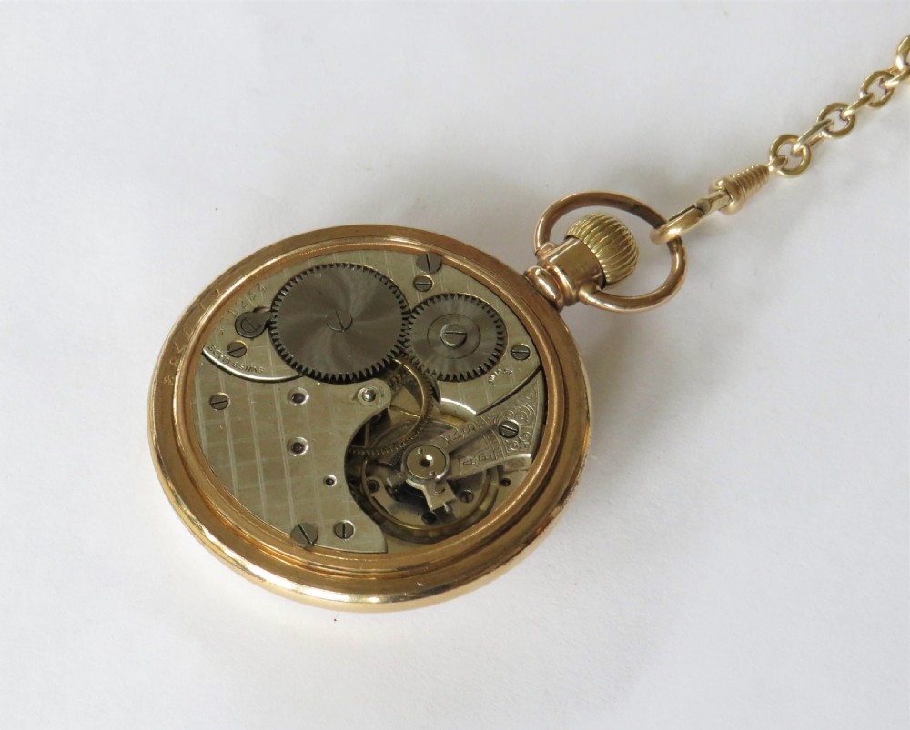 1930s Swiss pocket watch and chain View III
