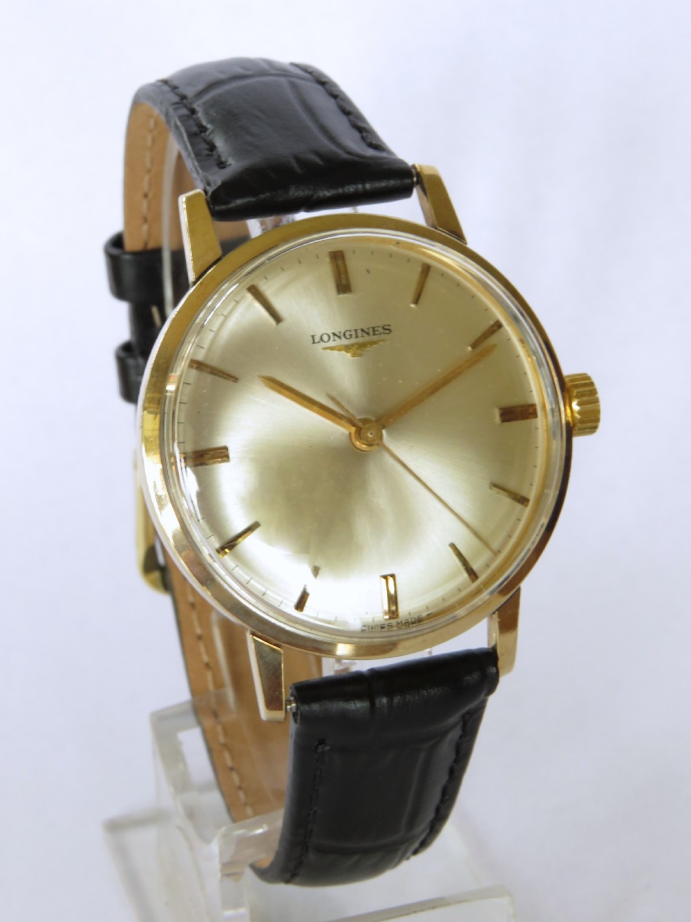 Gents 9ct gold Longines wrist watch, 1966 View II
