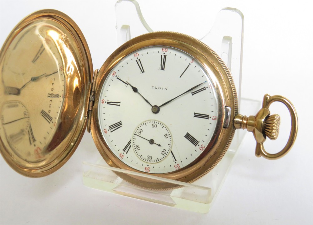 Antique 1914 Elgin full hunter pocket watch