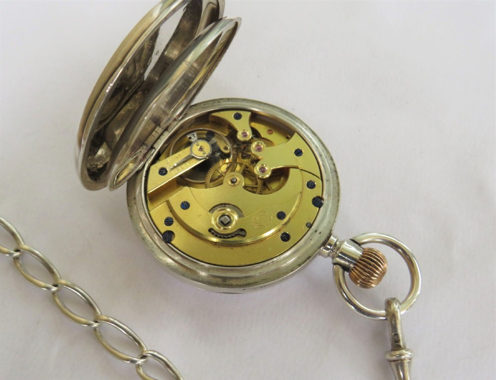 Antique Billodes silver half hunter, John Bennett View V