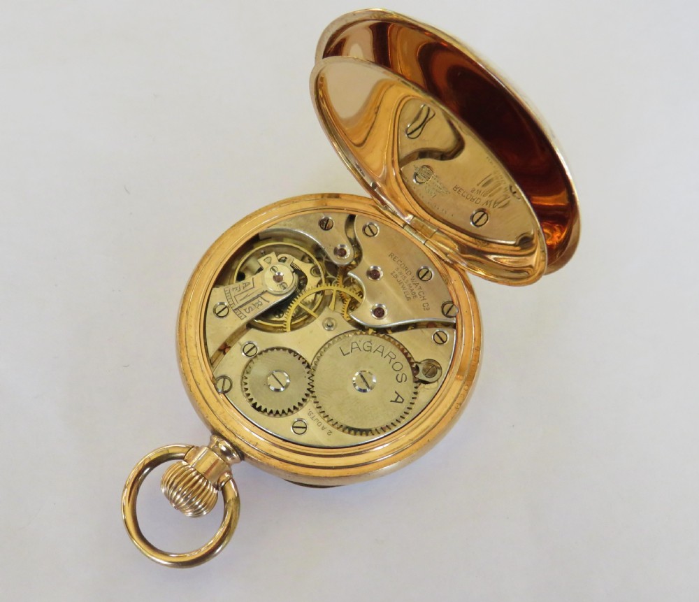 1930s Lagaros pocket watch by Record, Waltham Abbey View II