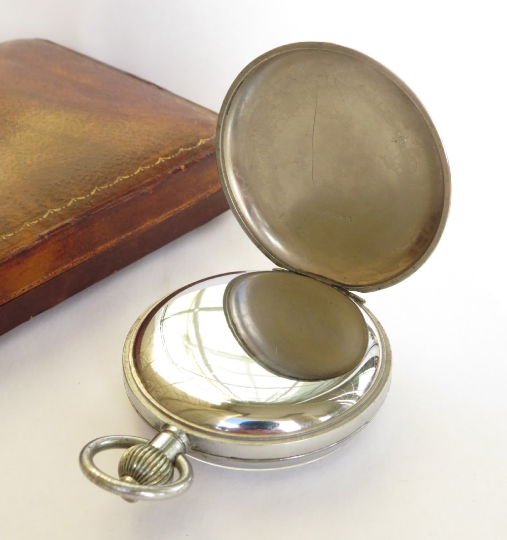 1930s J W Benson chronograph pocket watch View VI