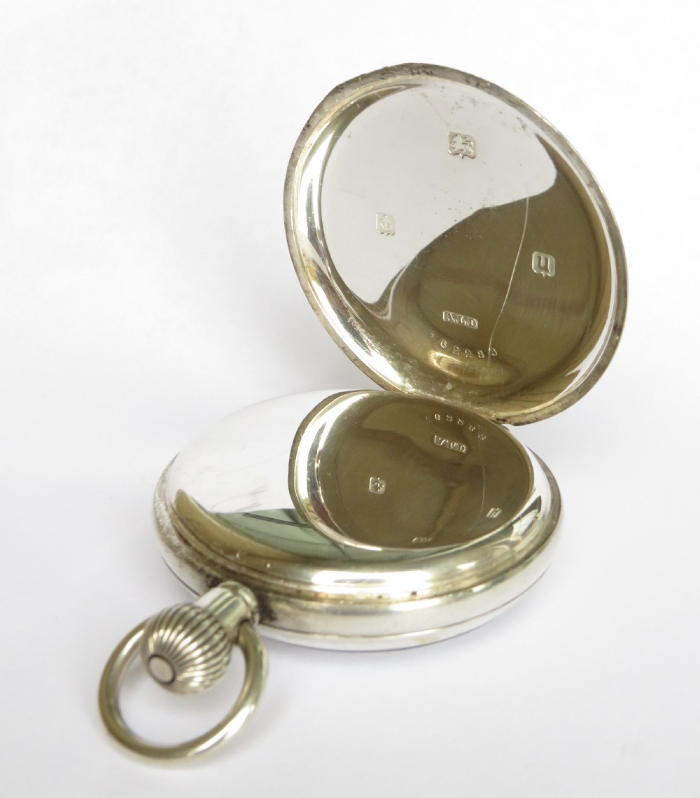 Antique silver Waltham pocket watch, 1919 View IV