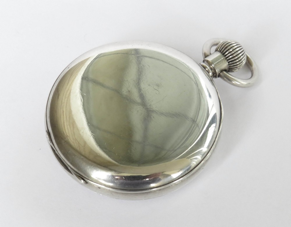 Antique silver Waltham pocket watch, 1919 View V
