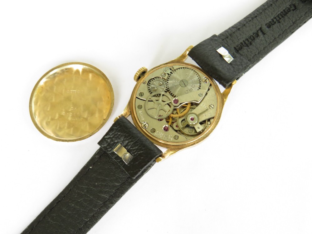 Gents 9 carat gold Record wrist watch, 1963 View III