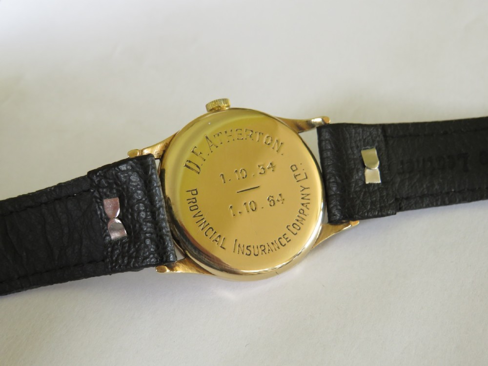 Gents 9 carat gold Record wrist watch, 1963 View V