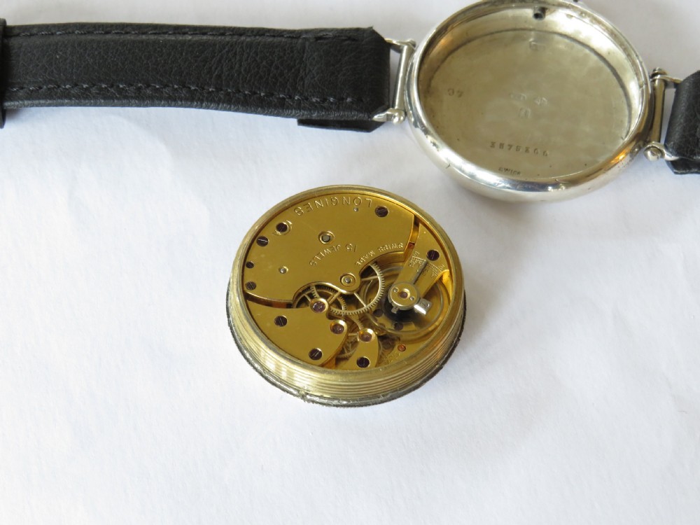 Gents silver Longines wrist watch, 1924 View III