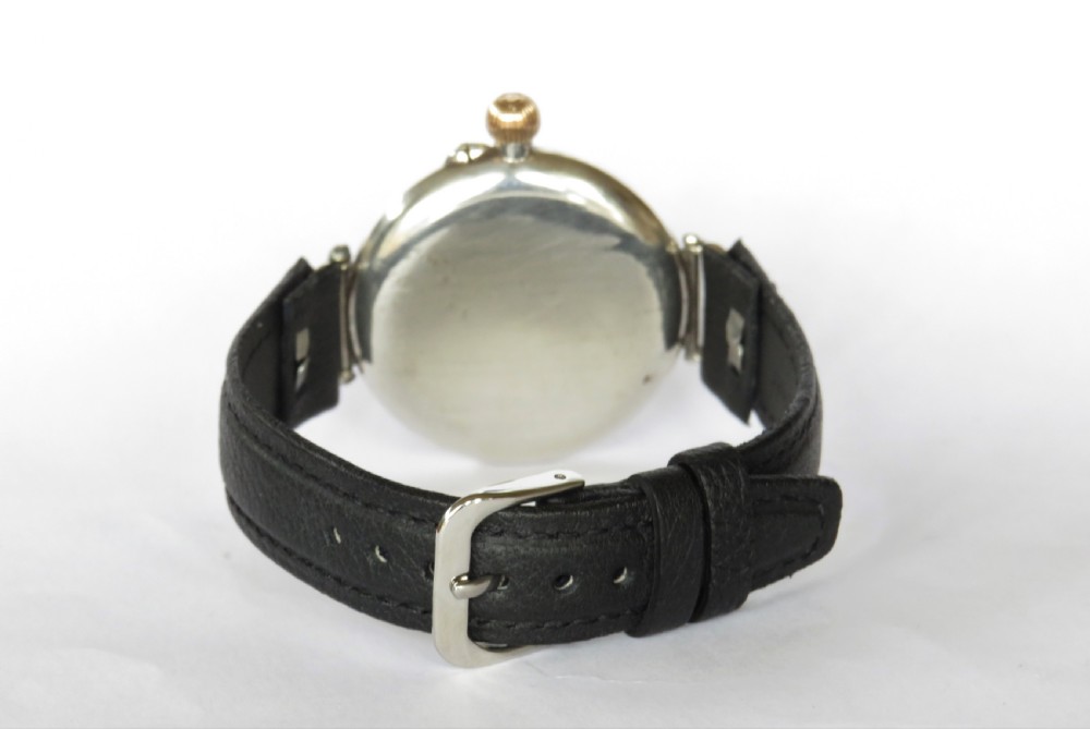 Gents silver Longines wrist watch, 1924 View V