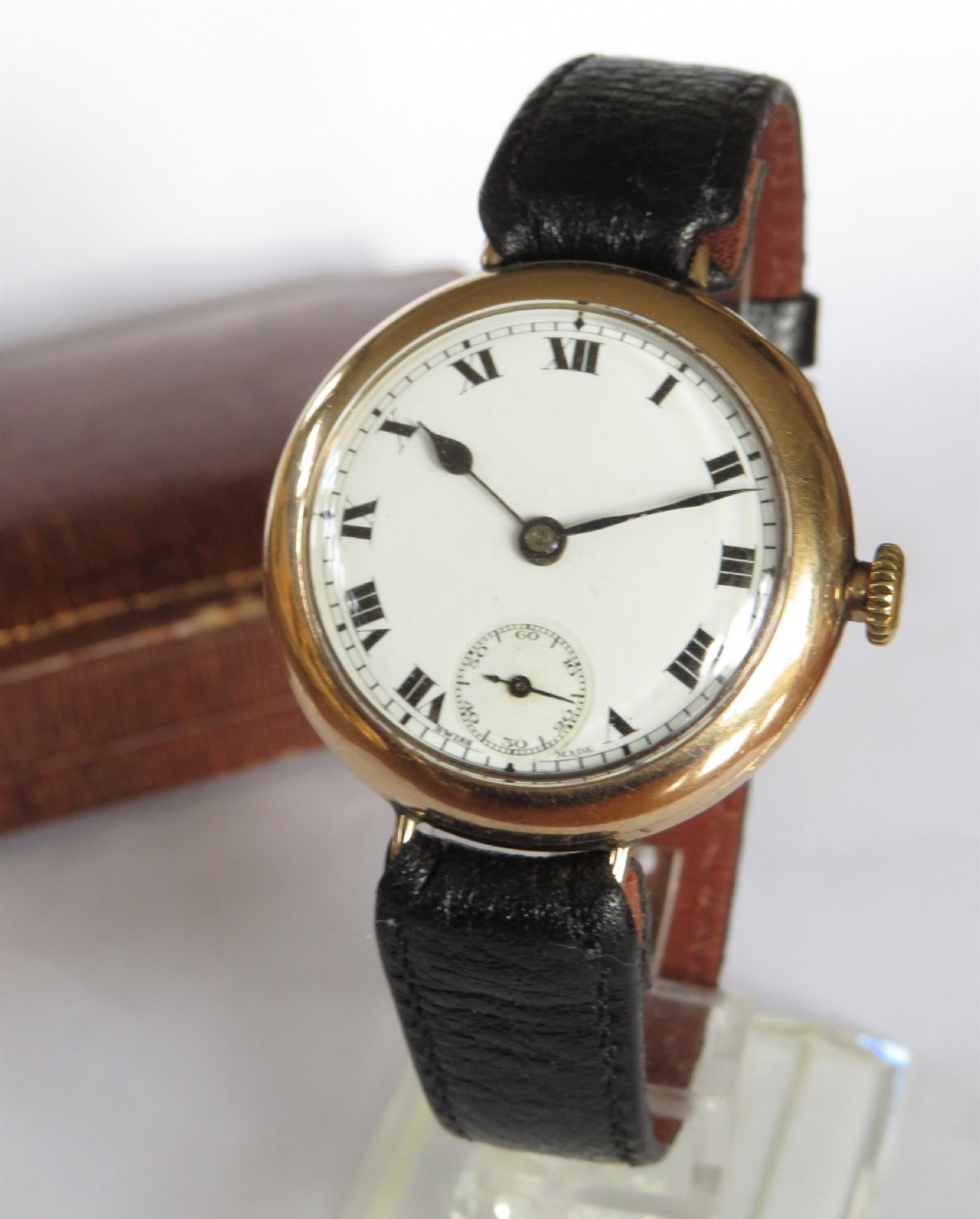 Gents 9ct gold Omega wrist watch, 1921
