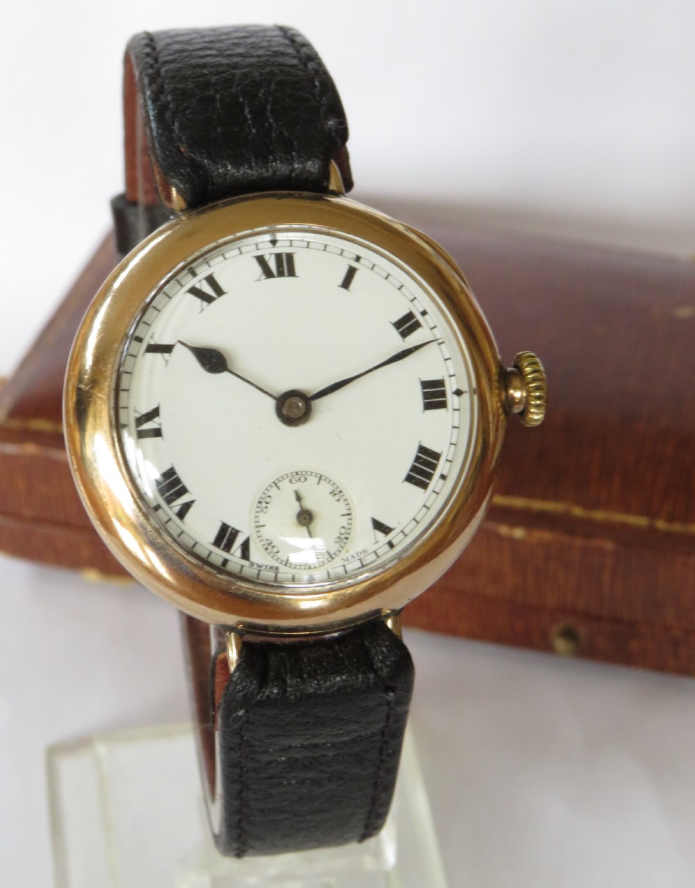 Gents 9ct gold Omega wrist watch, 1921 View II