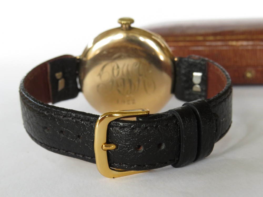 Gents 9ct gold Omega wrist watch, 1921 View IV