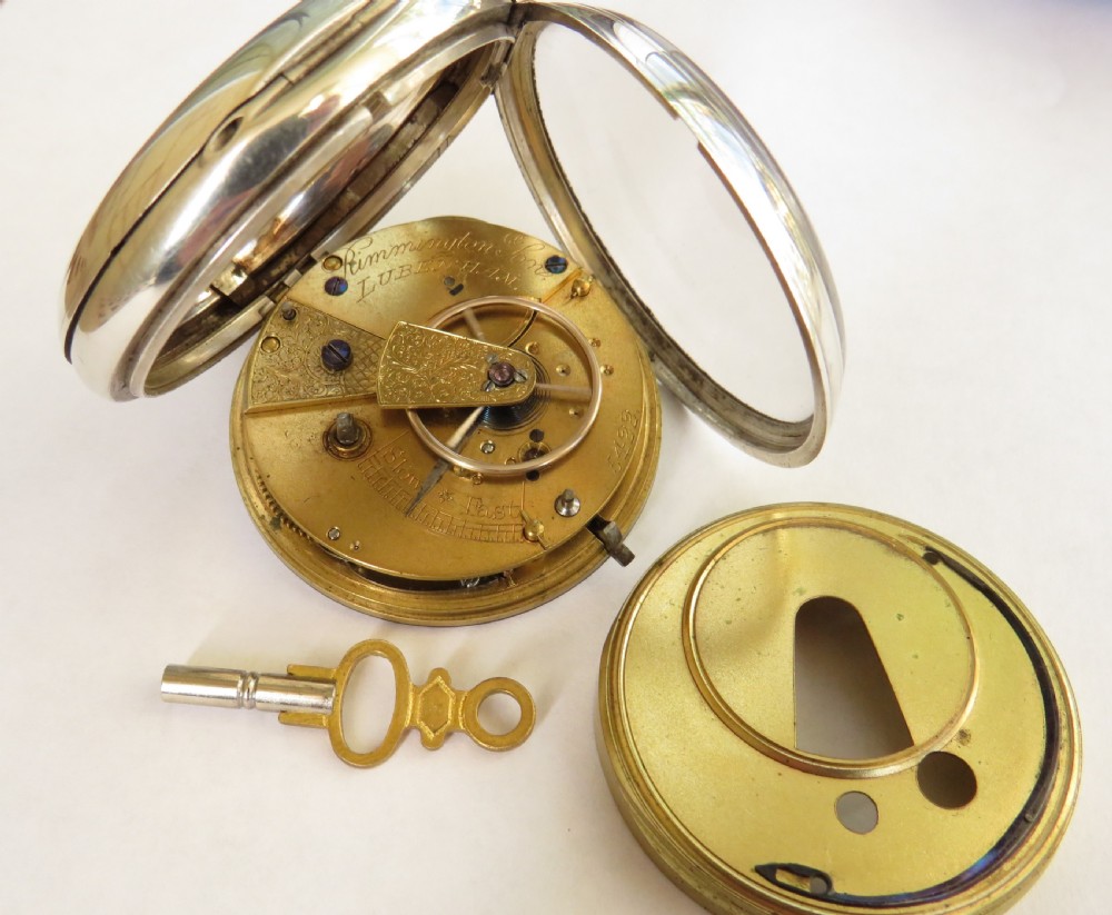 Antique silver fusee pocket watch, Lubenham View II