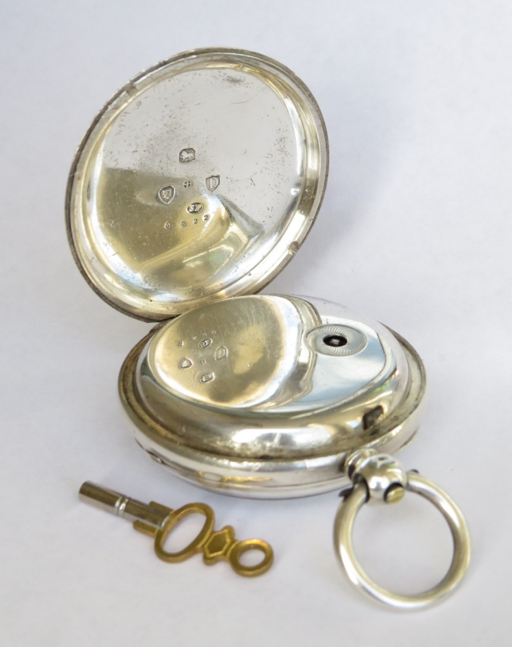 Antique silver fusee pocket watch, Lubenham View III